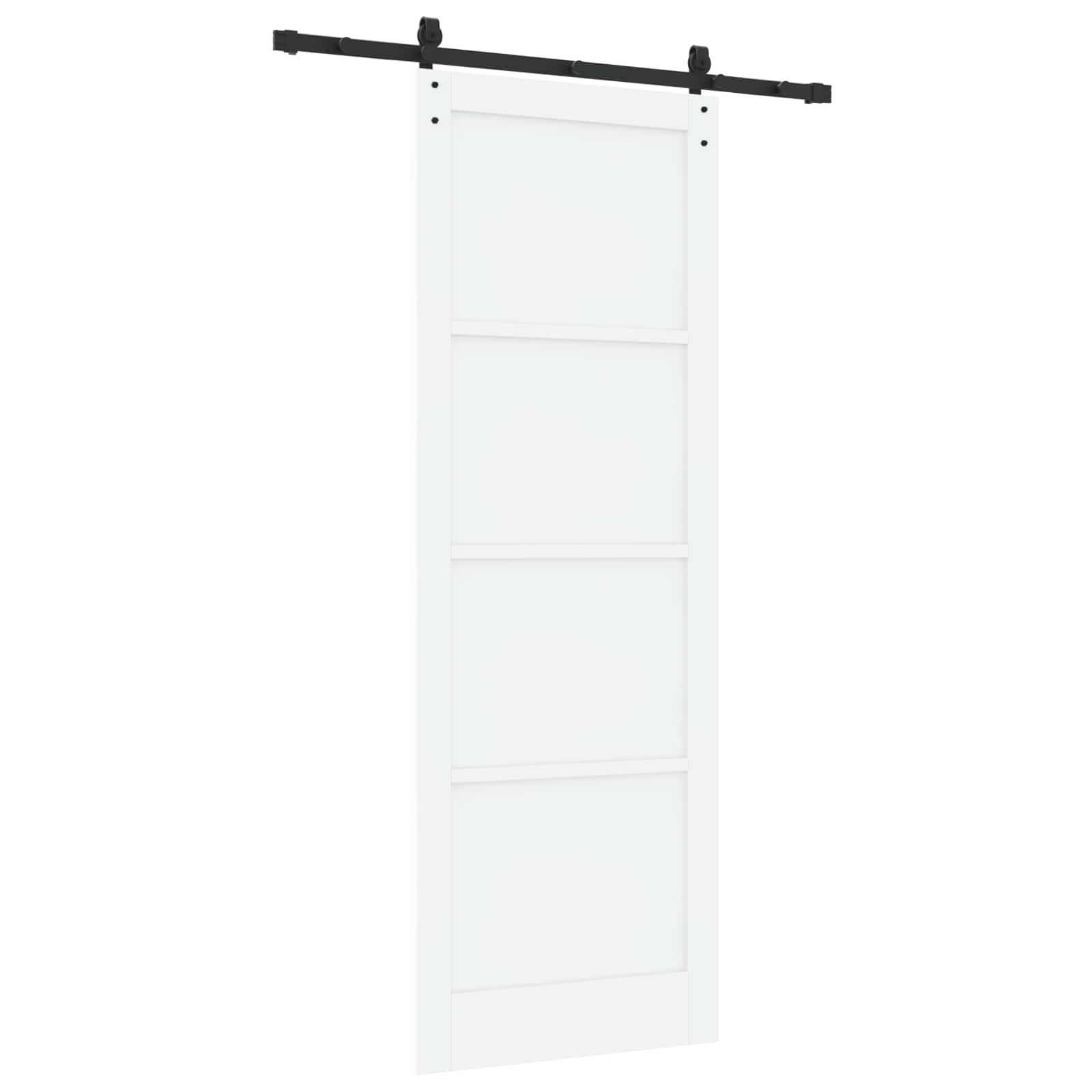Schuifdeur Wit 83 x 232 cm Massief grenenhout