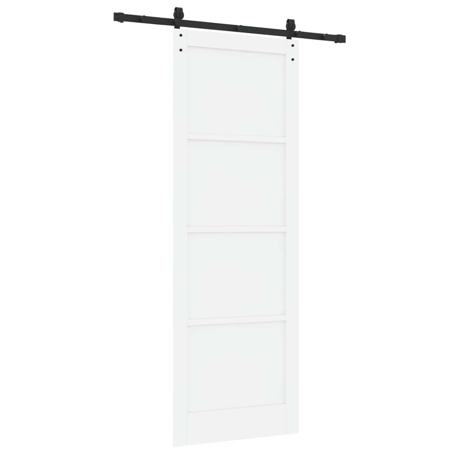 Schuifdeur Wit 83 x 232 cm Massief grenenhout