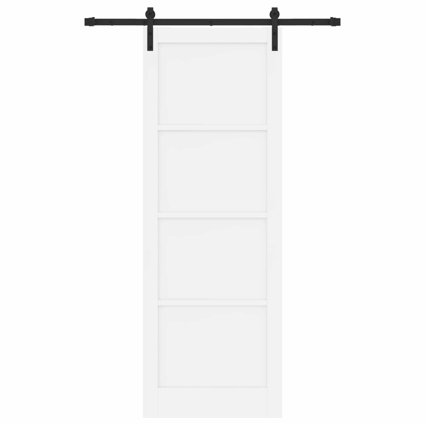 Schuifdeur Wit 83 x 232 cm Massief grenenhout