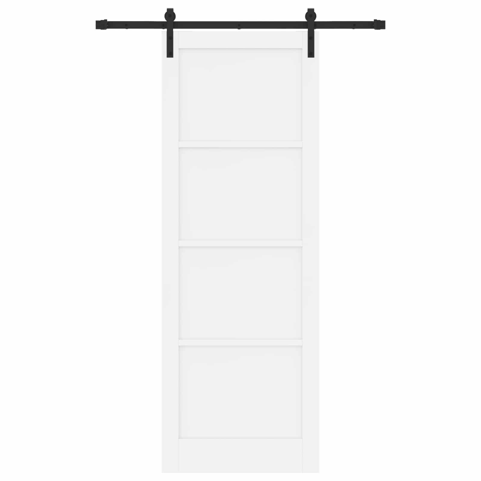Schuifdeur Wit 83 x 232 cm Massief grenenhout