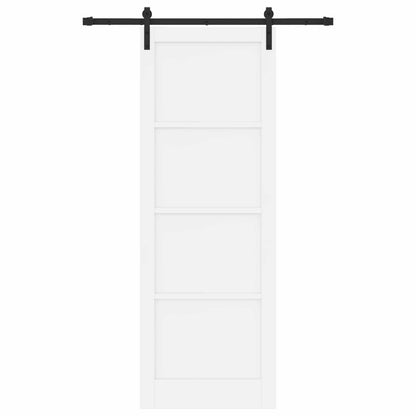 Schuifdeur Wit 83 x 232 cm Massief grenenhout