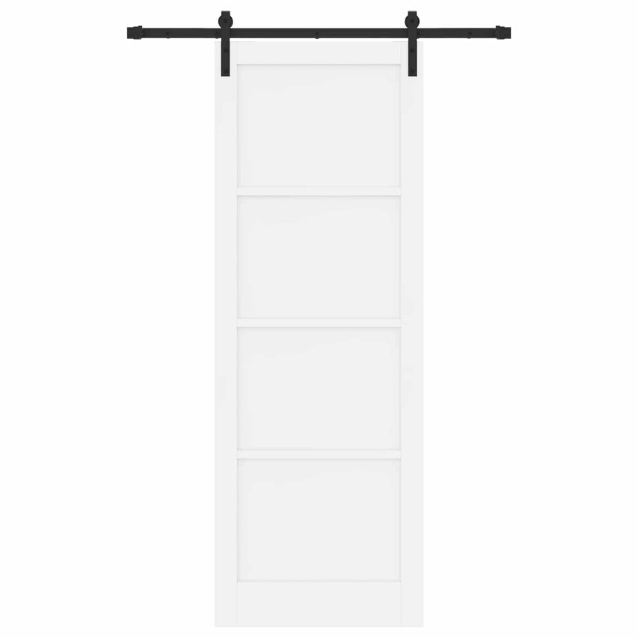 Schuifdeur Wit 83 x 232 cm Massief grenenhout