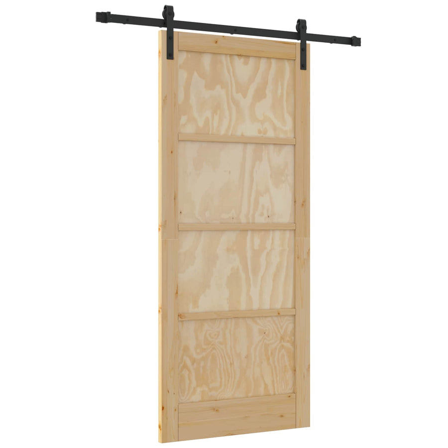 Schuifdeur Naturel 86 x 198,5 cm Massief grenenhout