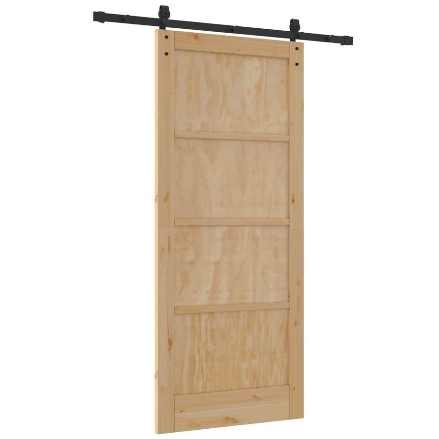 Schuifdeur Naturel 86 x 198,5 cm Massief grenenhout