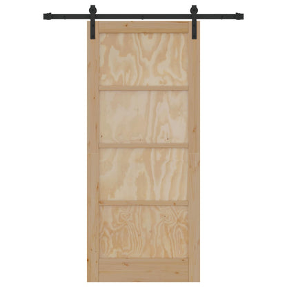 Schuifdeur Naturel 86 x 198,5 cm Massief grenenhout