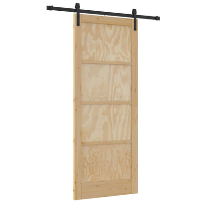 Schuifdeur Naturel 86 x 211 cm Massief grenenhout
