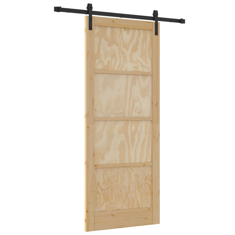 Schuifdeur Naturel 86 x 211 cm Massief grenenhout