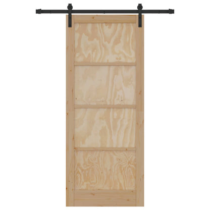 Schuifdeur Naturel 86 x 211 cm Massief grenenhout