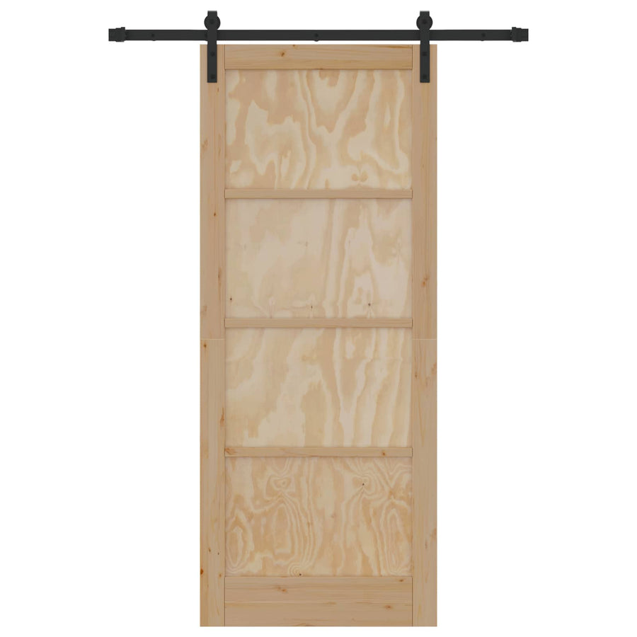 Schuifdeur Naturel 86 x 211 cm Massief grenenhout