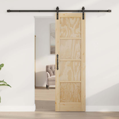 Schuifdeur Naturel 61 x 198,5 cm Massief grenenhout