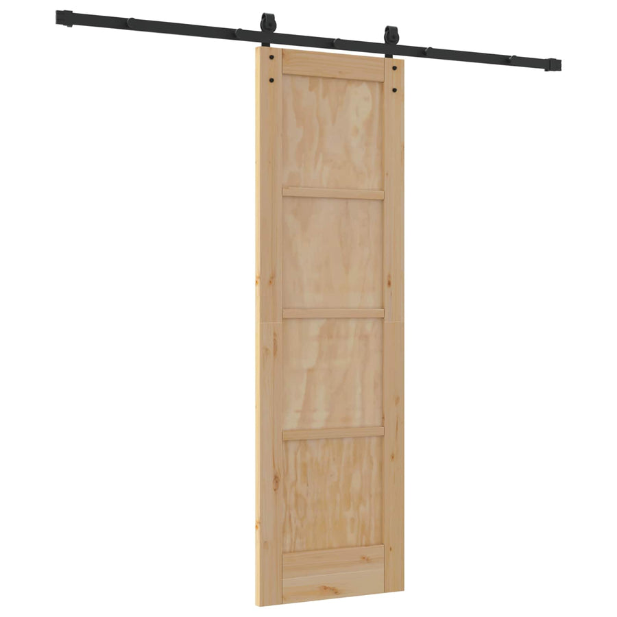 Schuifdeur Naturel 61 x 198,5 cm Massief grenenhout