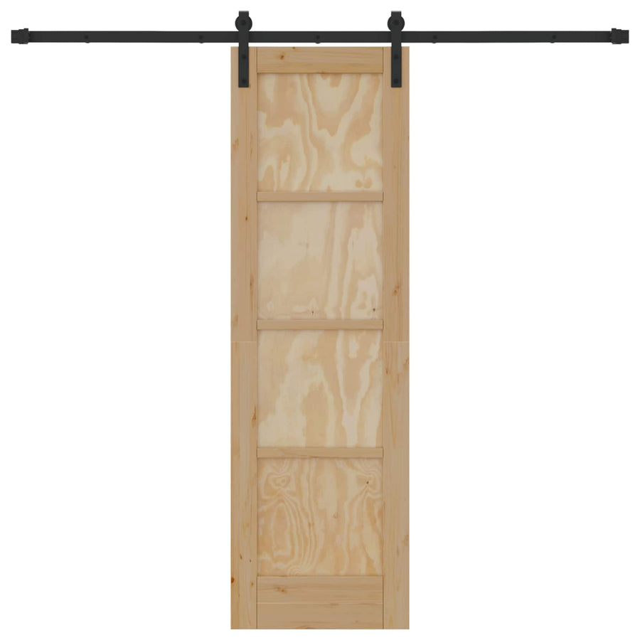 Schuifdeur Naturel 61 x 198,5 cm Massief grenenhout