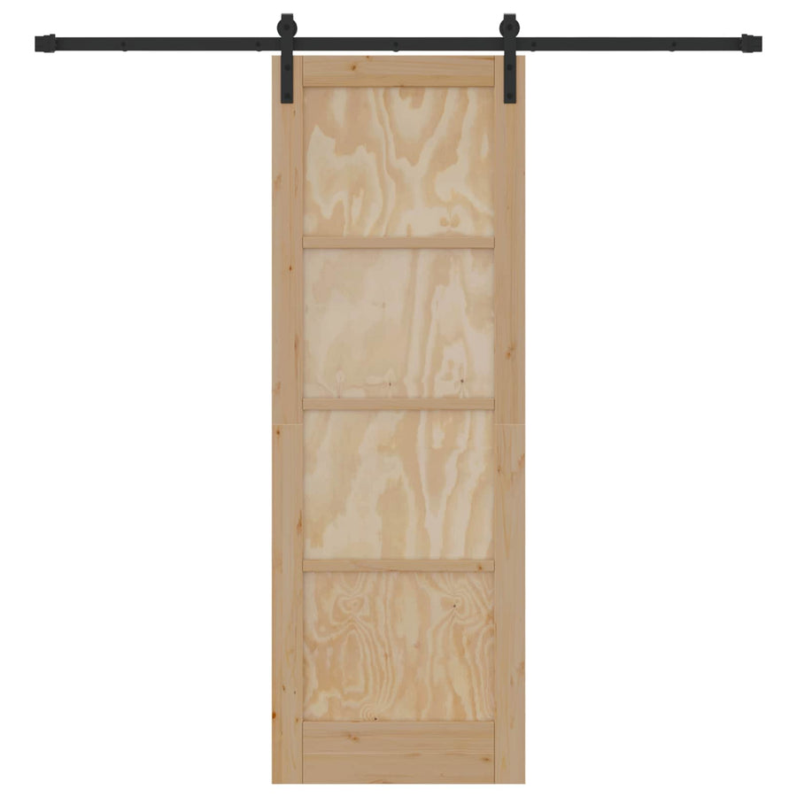 Schuifdeur Naturel 73,5 x 211 cm Massief grenenhout