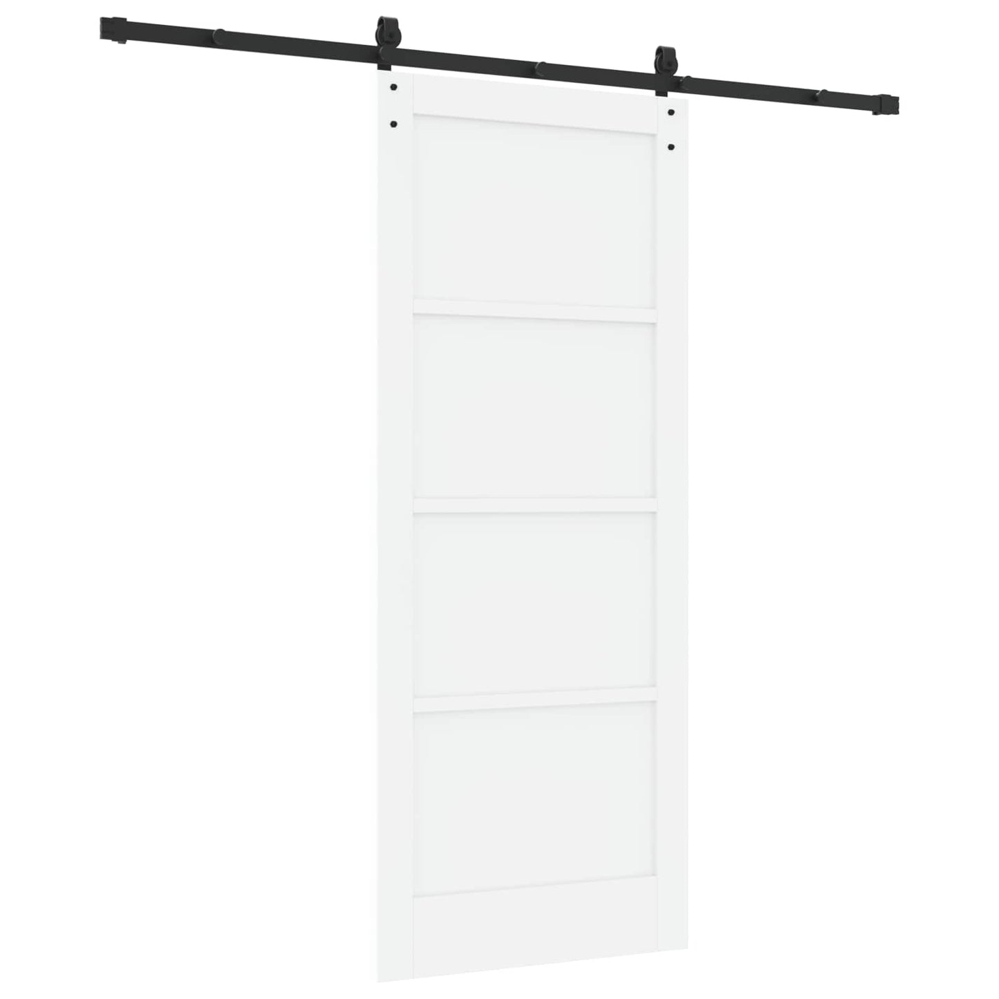 Schuifdeur Wit 83 x 202 cm Massief grenenhout