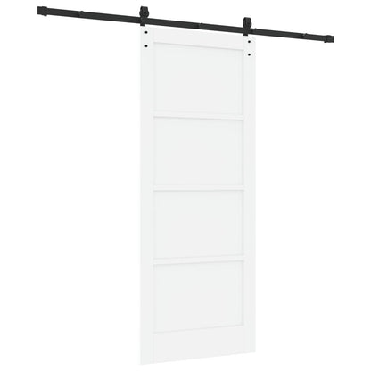 Schuifdeur Wit 83 x 202 cm Massief grenenhout