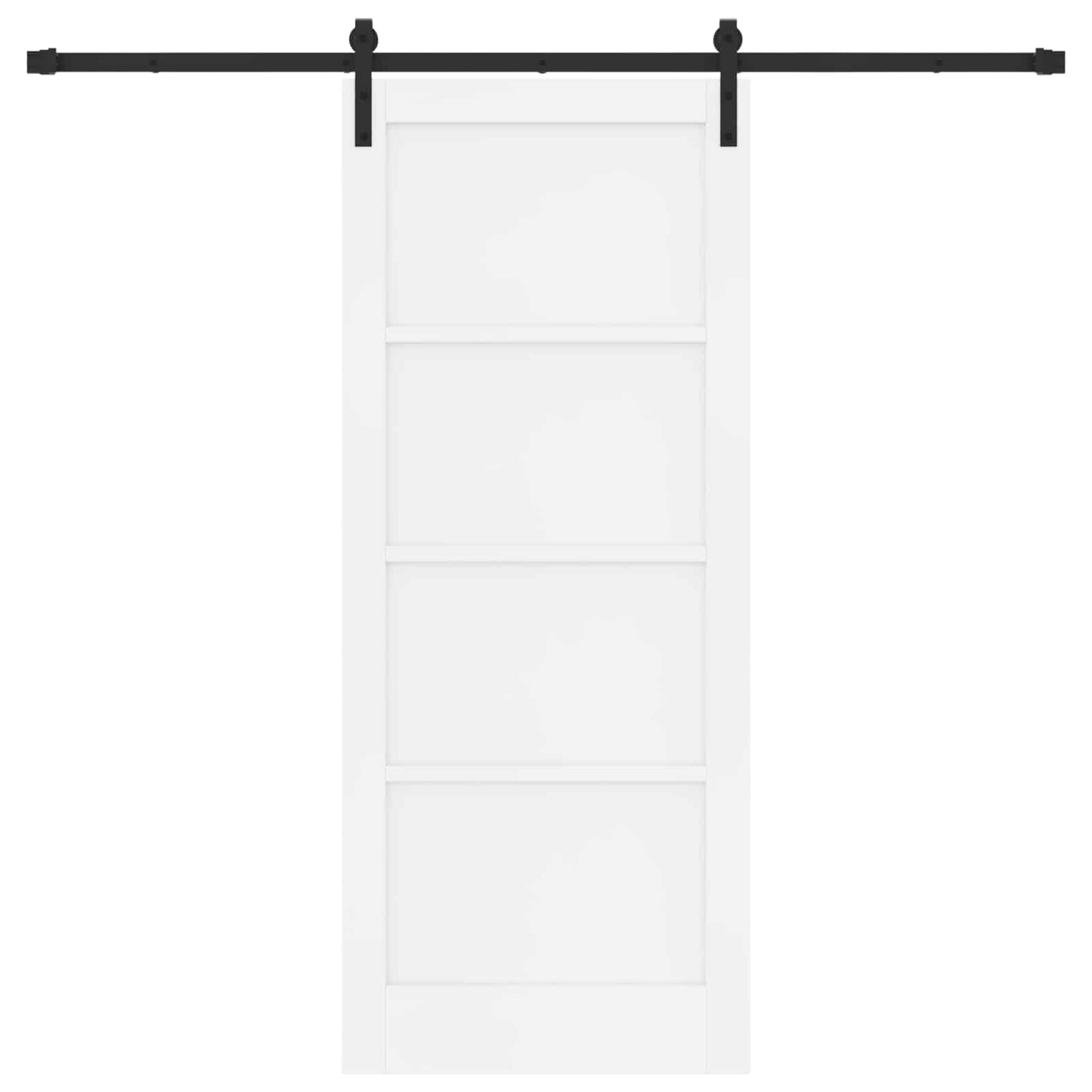 Schuifdeur Wit 83 x 202 cm Massief grenenhout