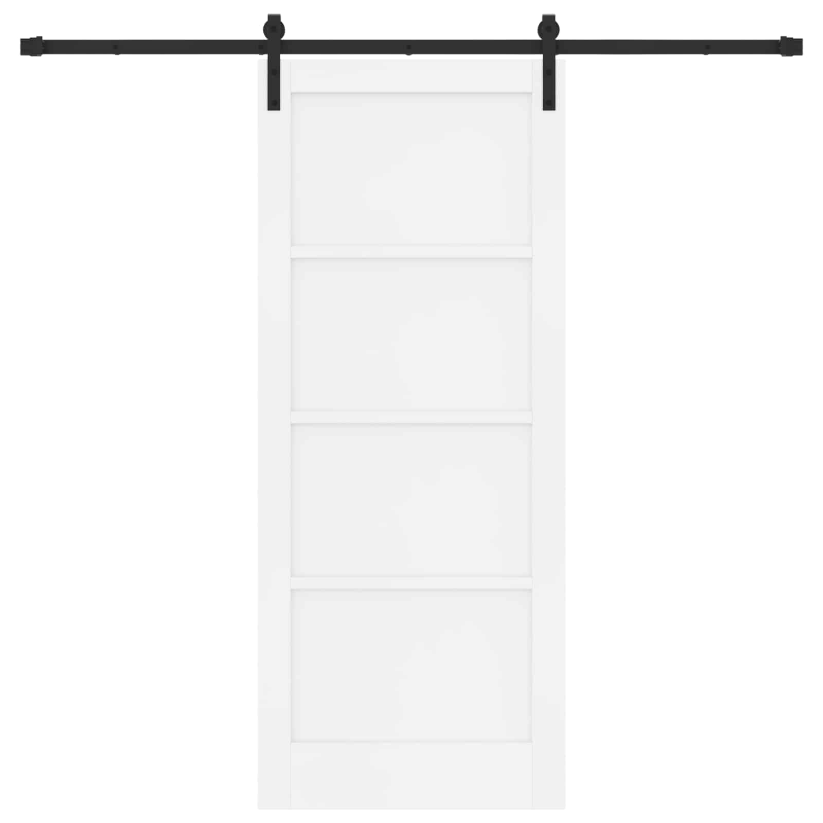 Schuifdeur Wit 83 x 202 cm Massief grenenhout