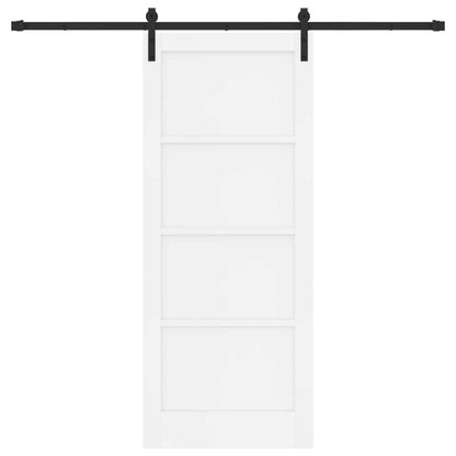 Schuifdeur Wit 83 x 202 cm Massief grenenhout