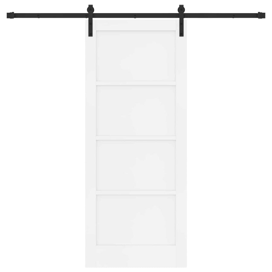 Schuifdeur Wit 83 x 202 cm Massief grenenhout