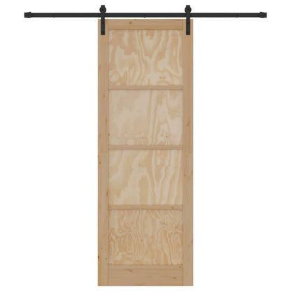 Schuifdeur Naturel 83 x 232 cm Massief grenenhout