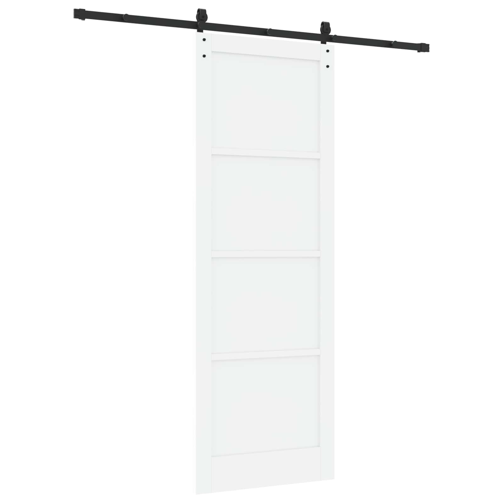 Schuifdeur Wit 83 x 232 cm Massief grenenhout