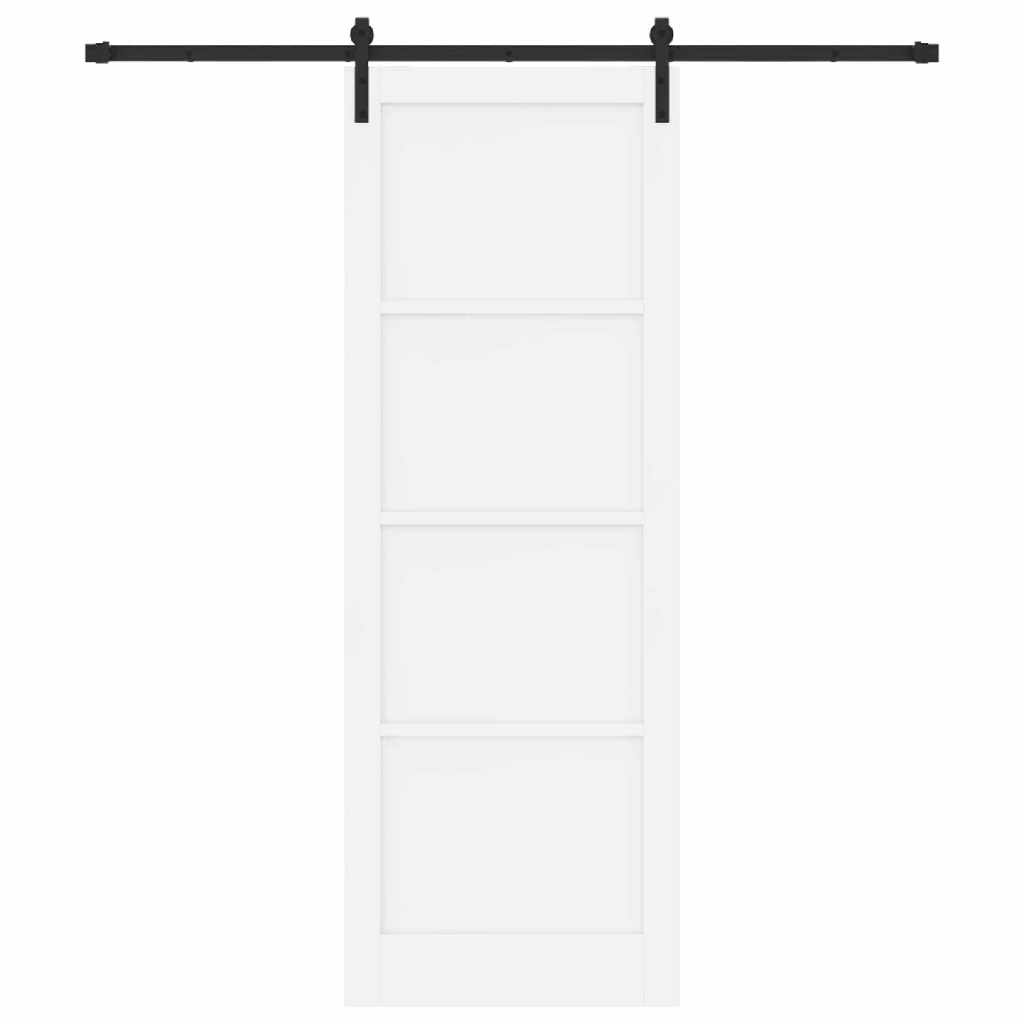 Schuifdeur Wit 83 x 232 cm Massief grenenhout