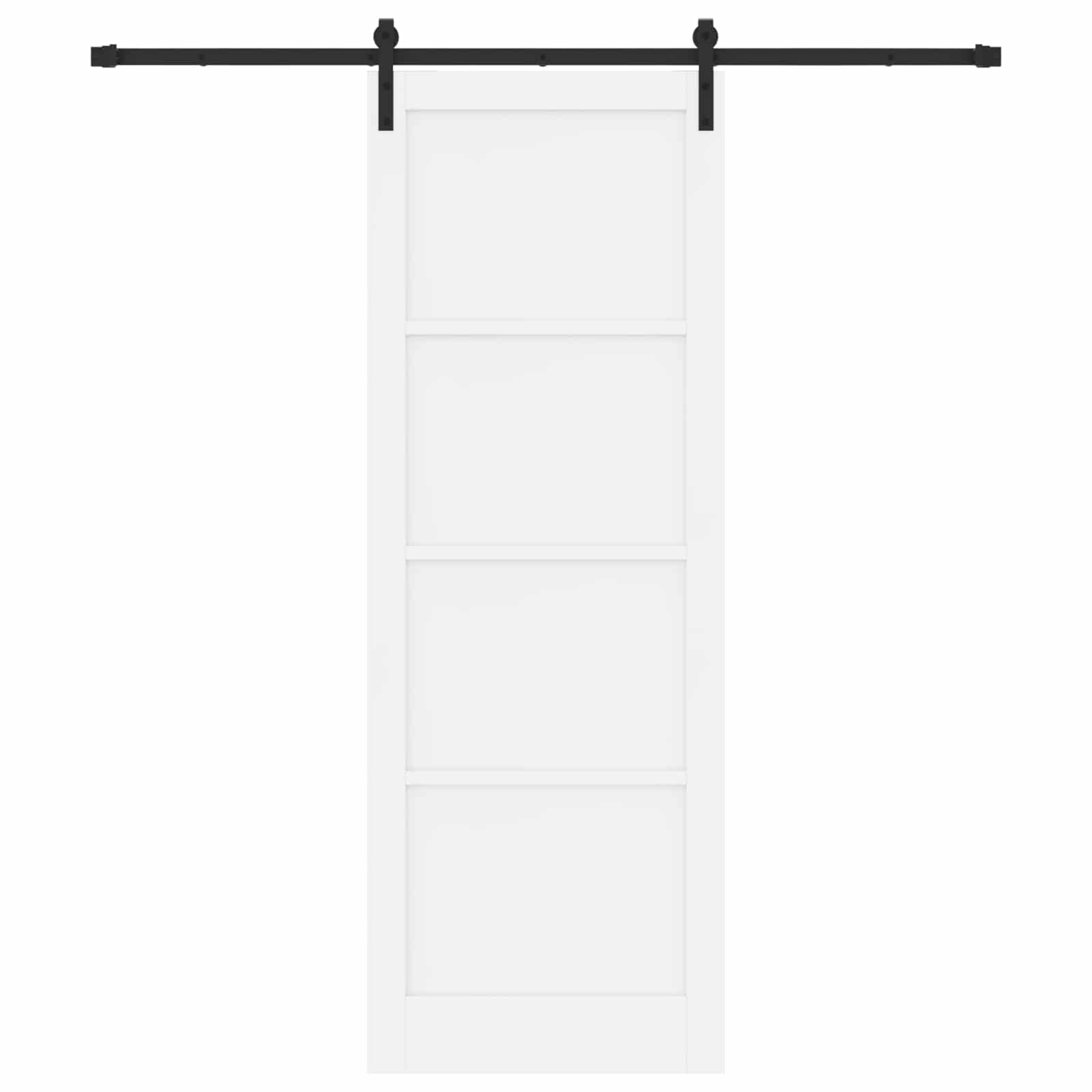 Schuifdeur Wit 83 x 232 cm Massief grenenhout