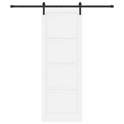 Schuifdeur Wit 83 x 232 cm Massief grenenhout