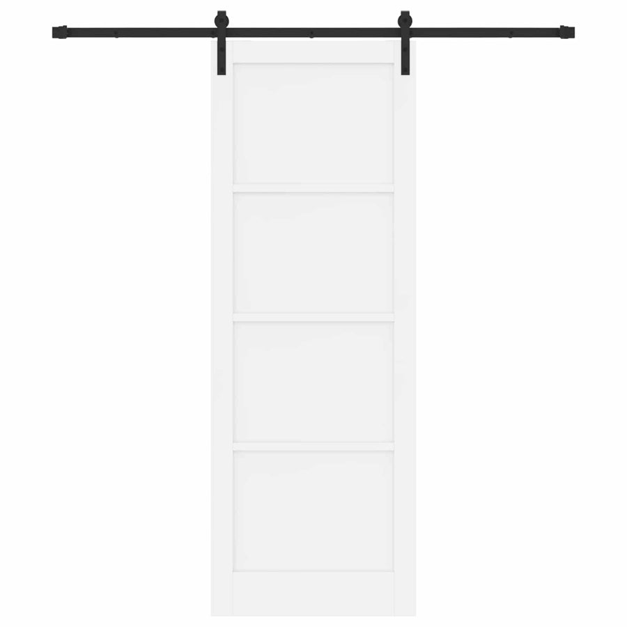 Schuifdeur Wit 83 x 232 cm Massief grenenhout