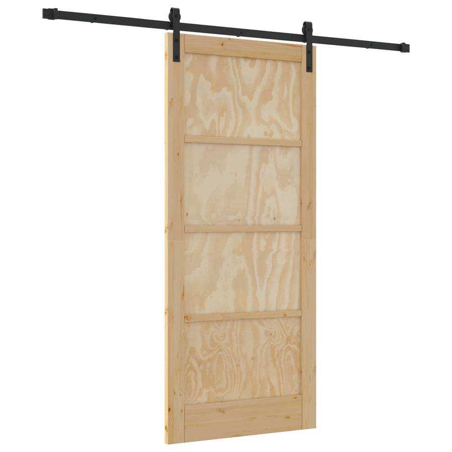 Schuifdeur Naturel 86 x 198,5 cm Massief grenenhout