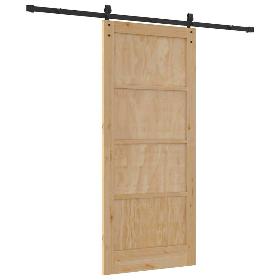 Schuifdeur Naturel 86 x 198,5 cm Massief grenenhout