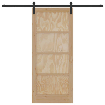 Schuifdeur Naturel 86 x 198,5 cm Massief grenenhout