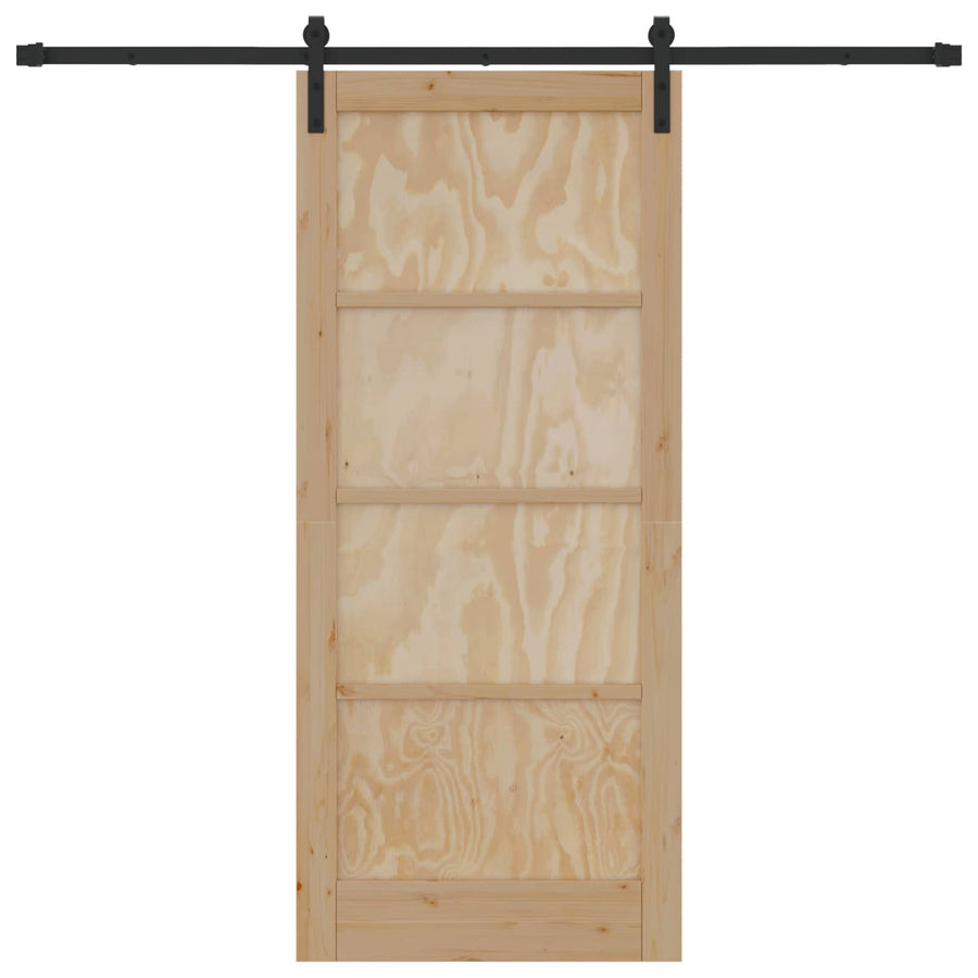 Schuifdeur Naturel 86 x 198,5 cm Massief grenenhout
