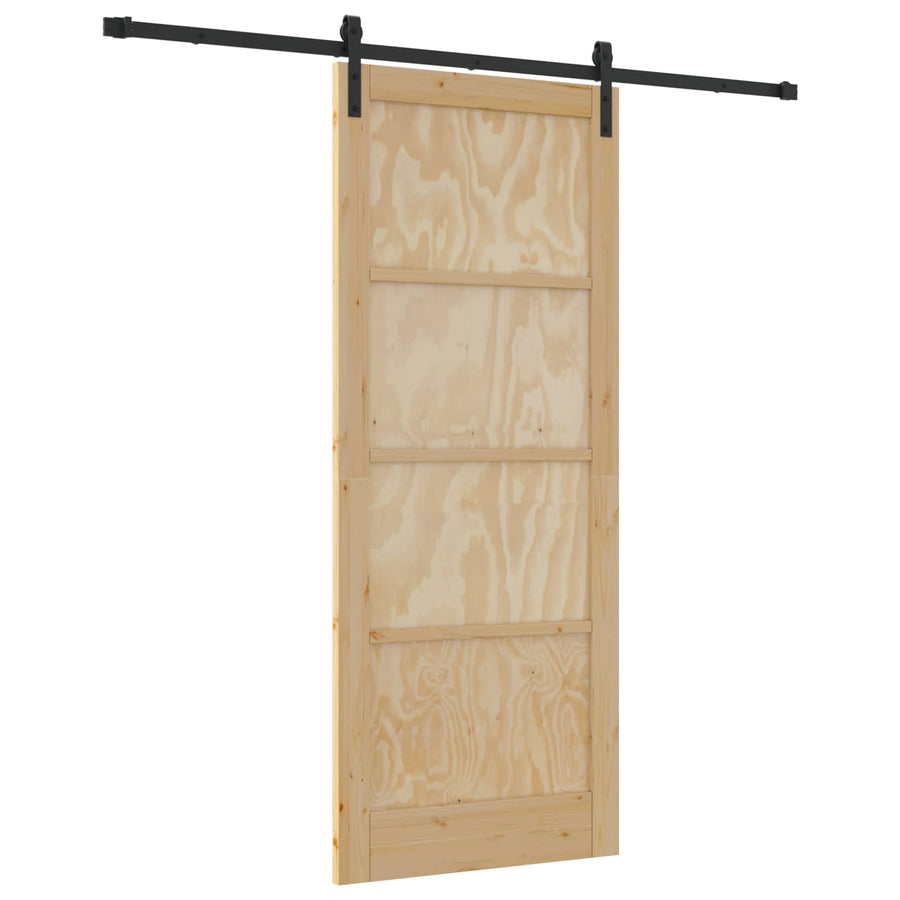 Schuifdeur Naturel 86 x 211 cm Massief grenenhout