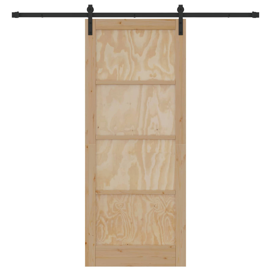 Schuifdeur Naturel 86 x 211 cm Massief grenenhout