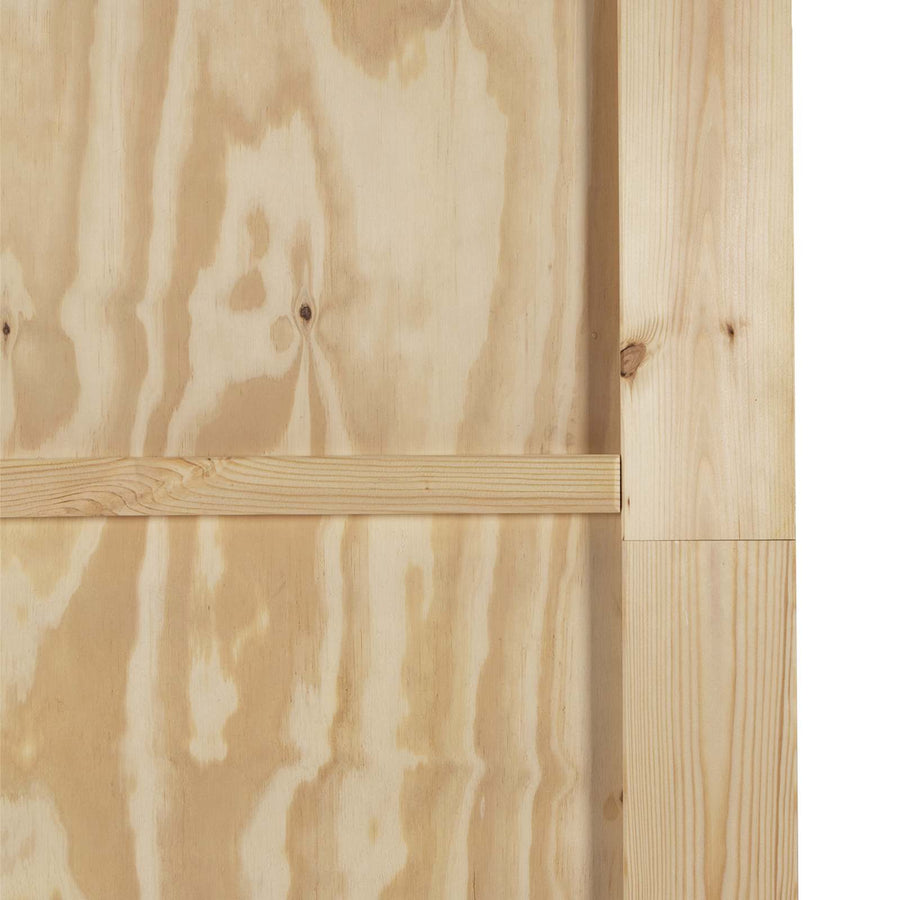 Schuifdeur Naturel en Zwart 61 x 198,5 cm Massief grenenhout