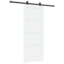 Schuifdeur Wit en zwart 83 x 202 cm Massief grenenhout