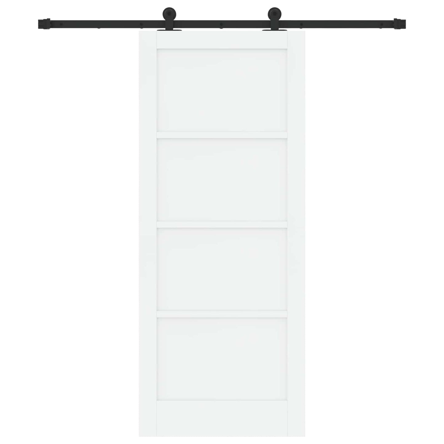 Schuifdeur Wit en zwart 83 x 202 cm Massief grenenhout