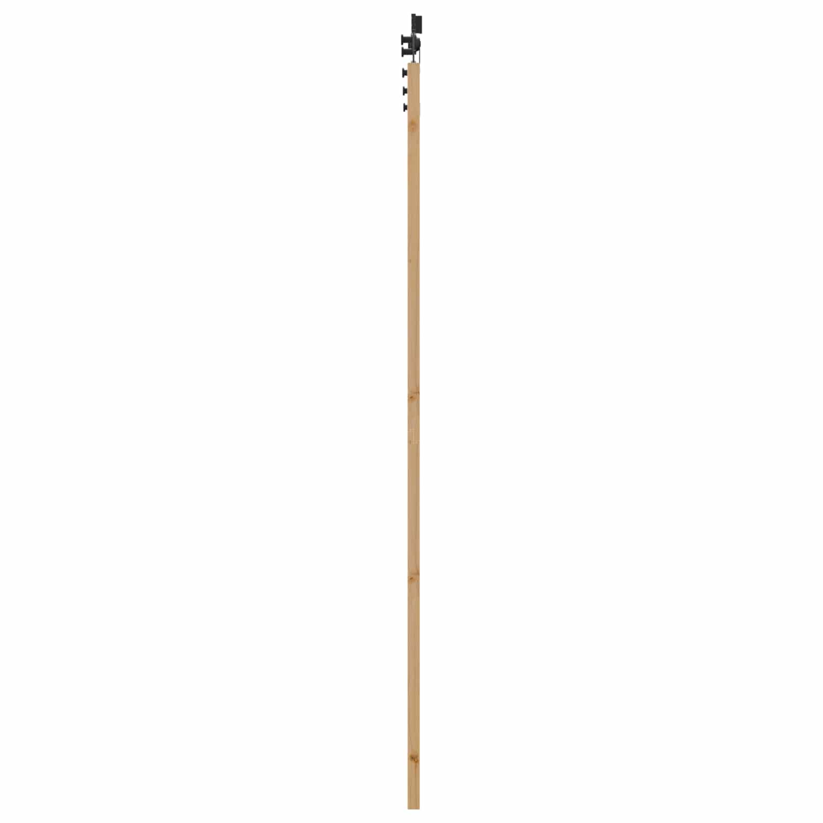 Schuifdeur Naturel en Zwart 83 x 232 cm Massief grenenhout