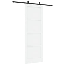 Schuifdeur Wit en zwart 83 x 232 cm Massief grenenhout