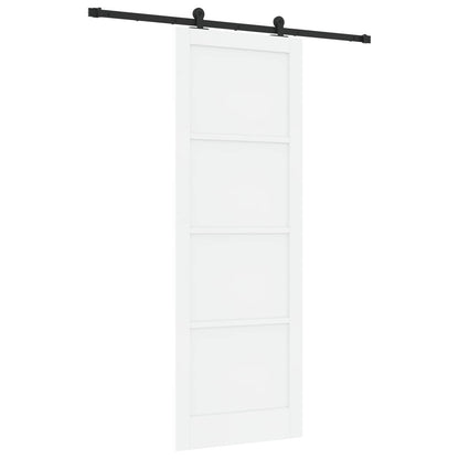 Schuifdeur Wit en zwart 83 x 232 cm Massief grenenhout