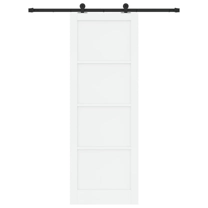 Schuifdeur Wit en zwart 83 x 232 cm Massief grenenhout