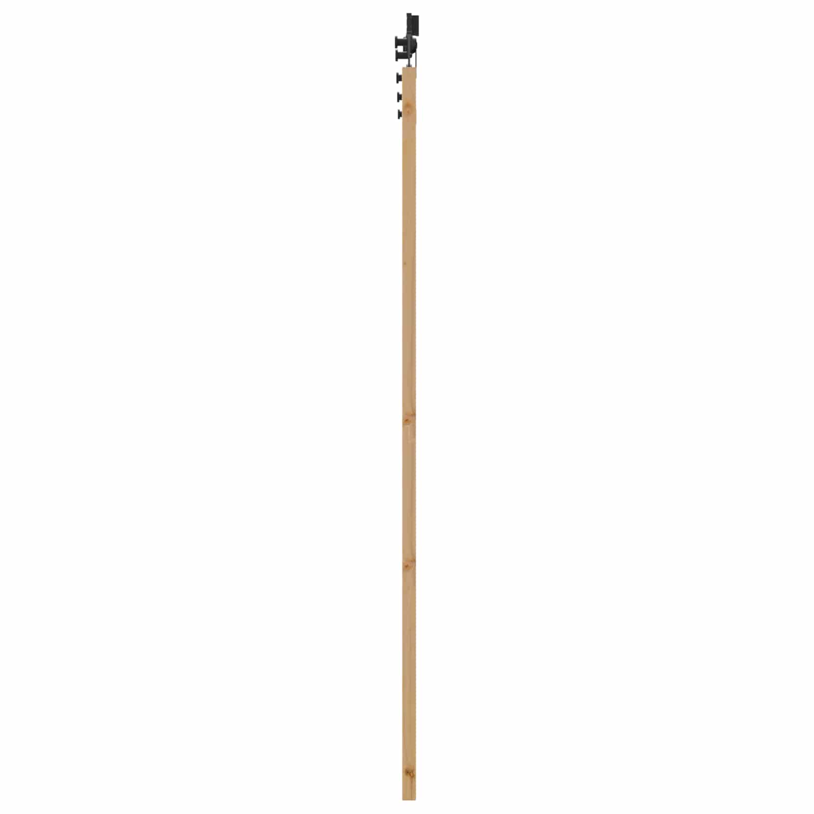 Schuifdeur Naturel en Zwart 86 x 198,5 cm Massief grenenhout