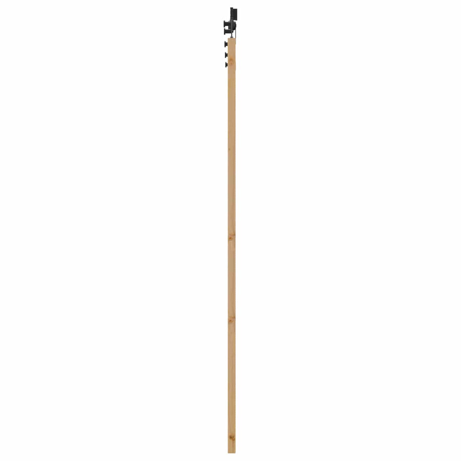 Schuifdeur Naturel en Zwart 86 x 198,5 cm Massief grenenhout