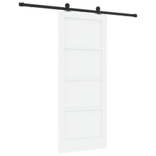 Schuifdeur Wit en zwart 83 x 202 cm Massief grenenhout