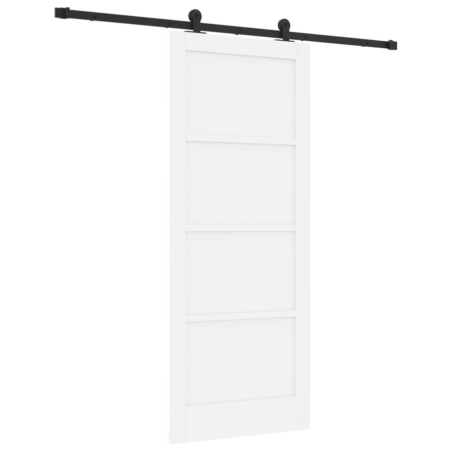Schuifdeur Wit en zwart 83 x 202 cm Massief grenenhout