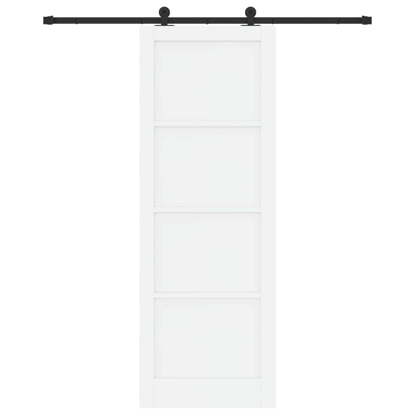 Schuifdeur Wit en zwart 83 x 232 cm Massief grenenhout