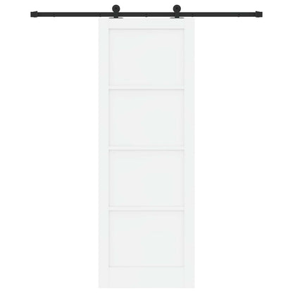 Schuifdeur Wit en zwart 83 x 232 cm Massief grenenhout