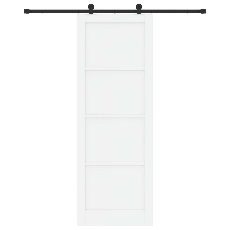 Schuifdeur Wit en zwart 83 x 232 cm Massief grenenhout