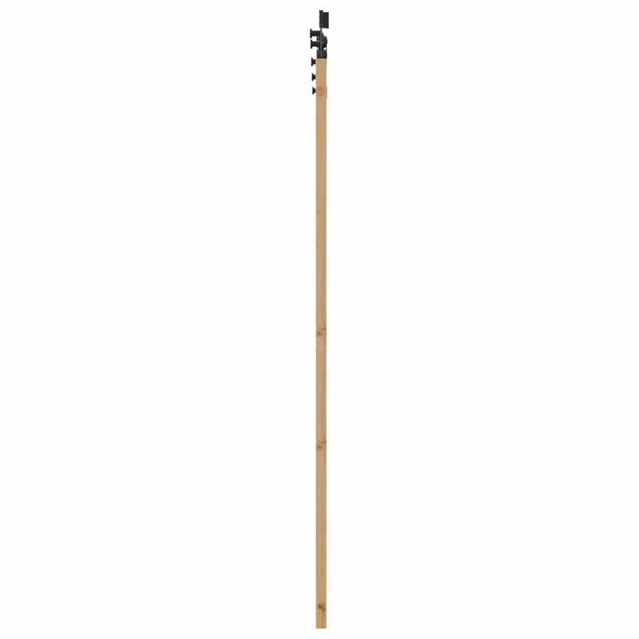 Schuifdeur Naturel en Zwart 86 x 198,5 cm Massief grenenhout